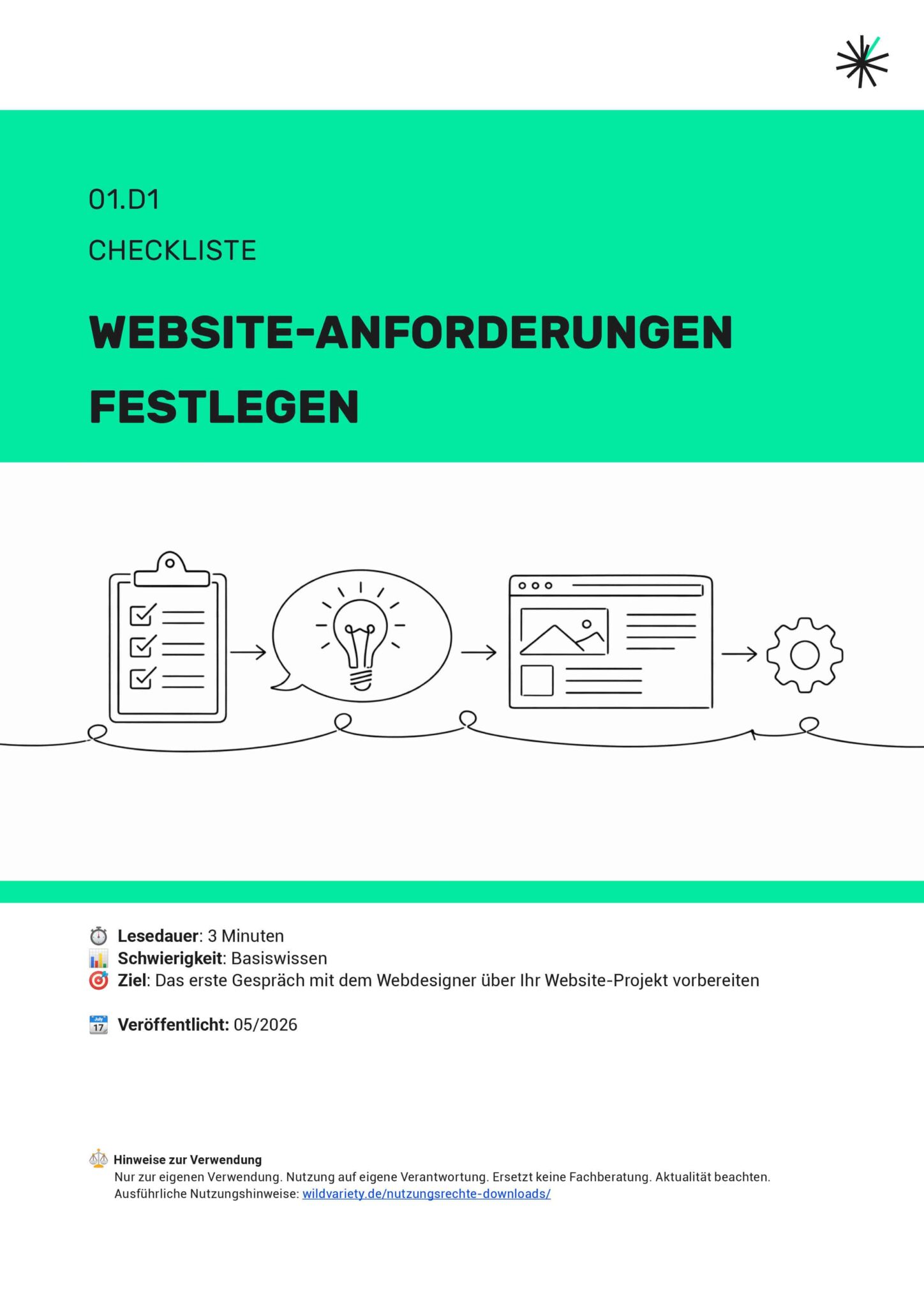 Checkliste Website-Anforderungen